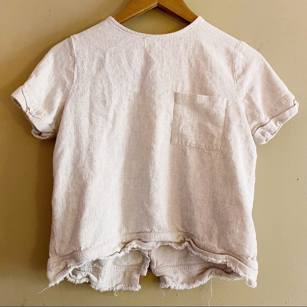 Cream linen top